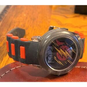 Boy's 37mm Justice League Digital LCD Watch, Poly Band